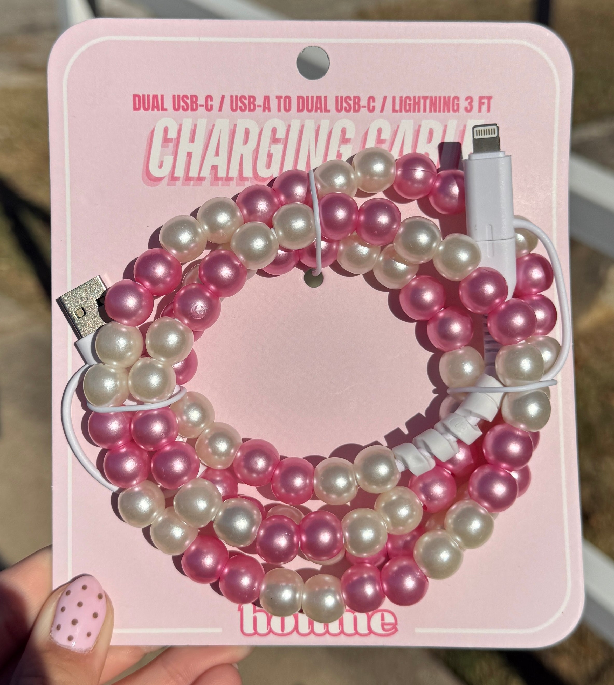 Pretty In Pink Charging Cable